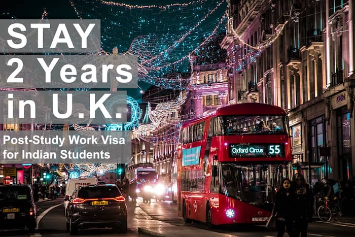 post-study work visa in UK_london city decorated and a bus is waiting