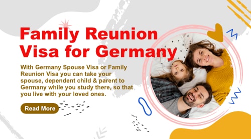 father, mother and child lying down together after getting germany spouse visa