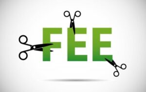 Fees being cut by scissors