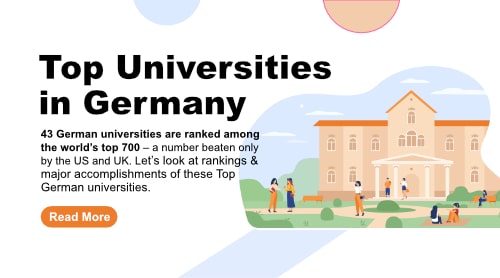 Top universities in Germany icon - students standing outside a university for MS in germany